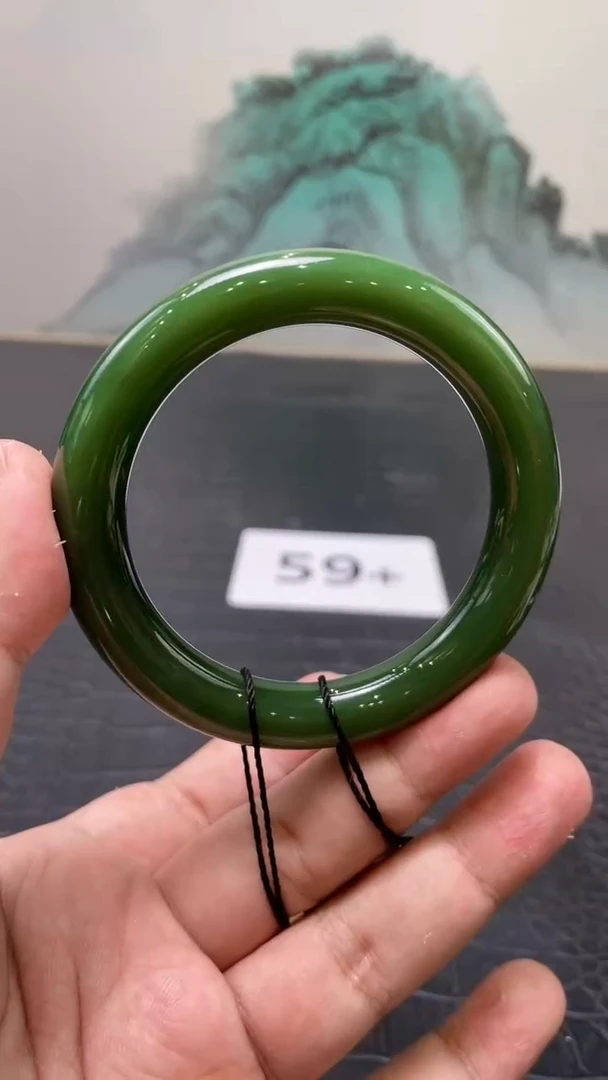 未镶嵌手镯和田玉（碧玉）米***米59+