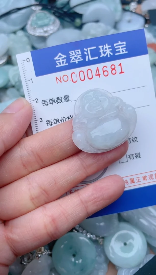 翡翠未镶嵌颈饰4681