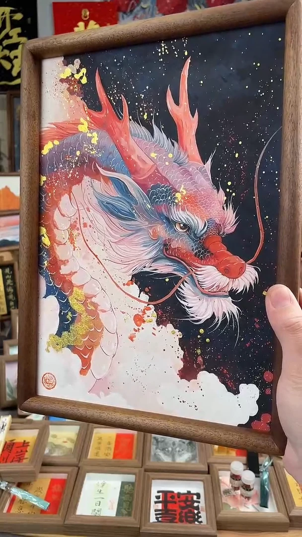 国画纯手绘书法绘画作品