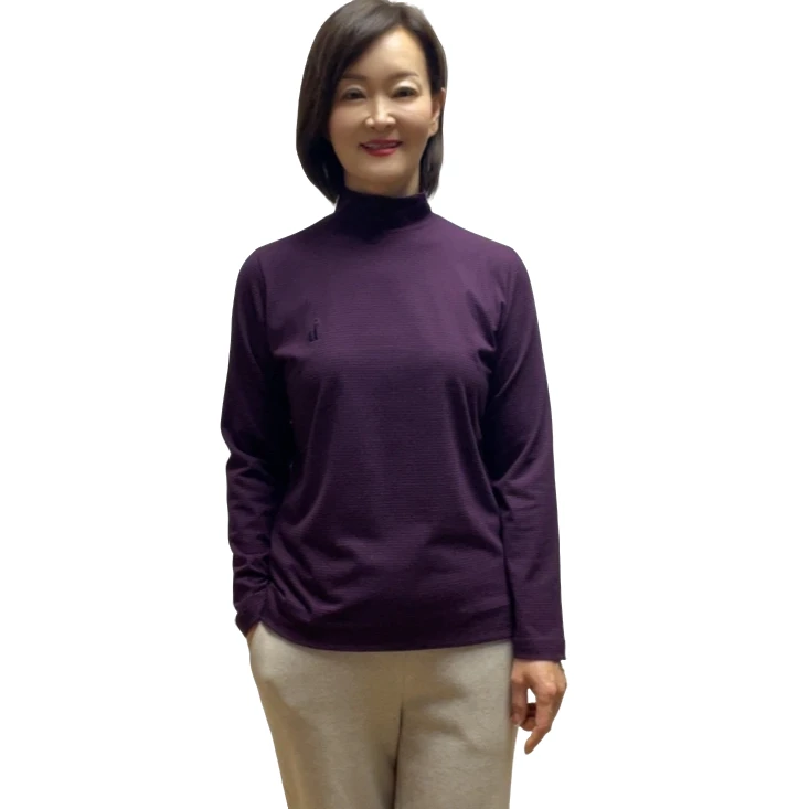 【延盛2-高领】韩国秋冬新款撞色条纹休闲百搭长袖女上衣打底T恤