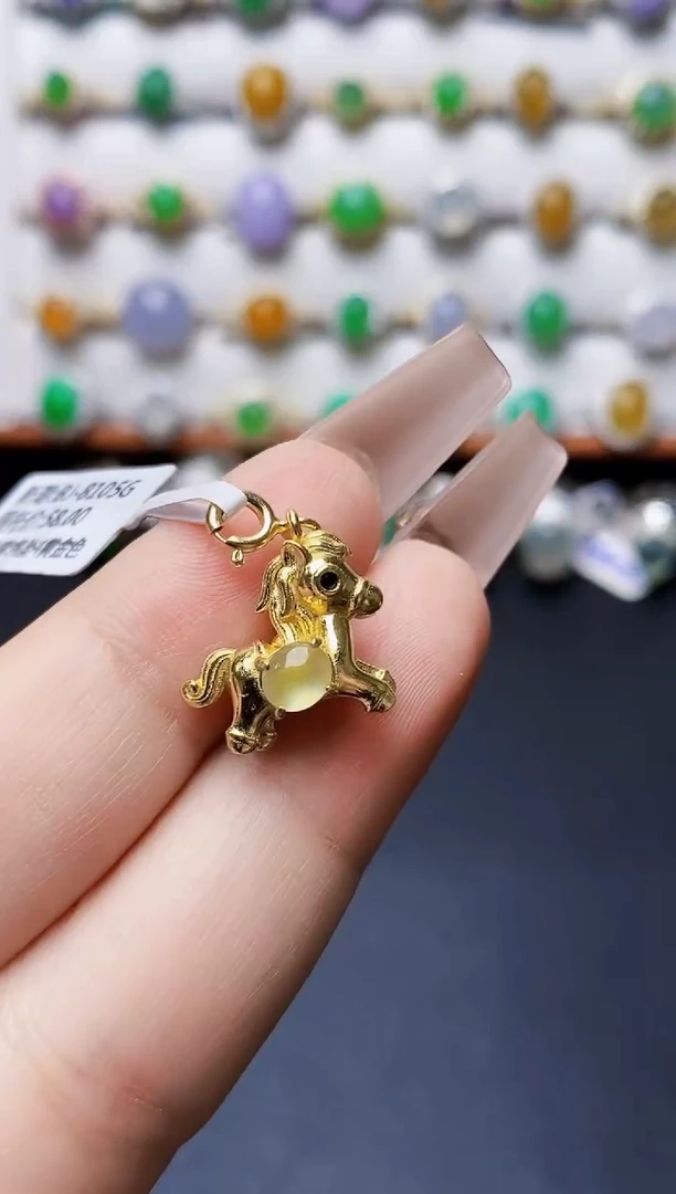 银S925镶嵌戒指翡翠0453