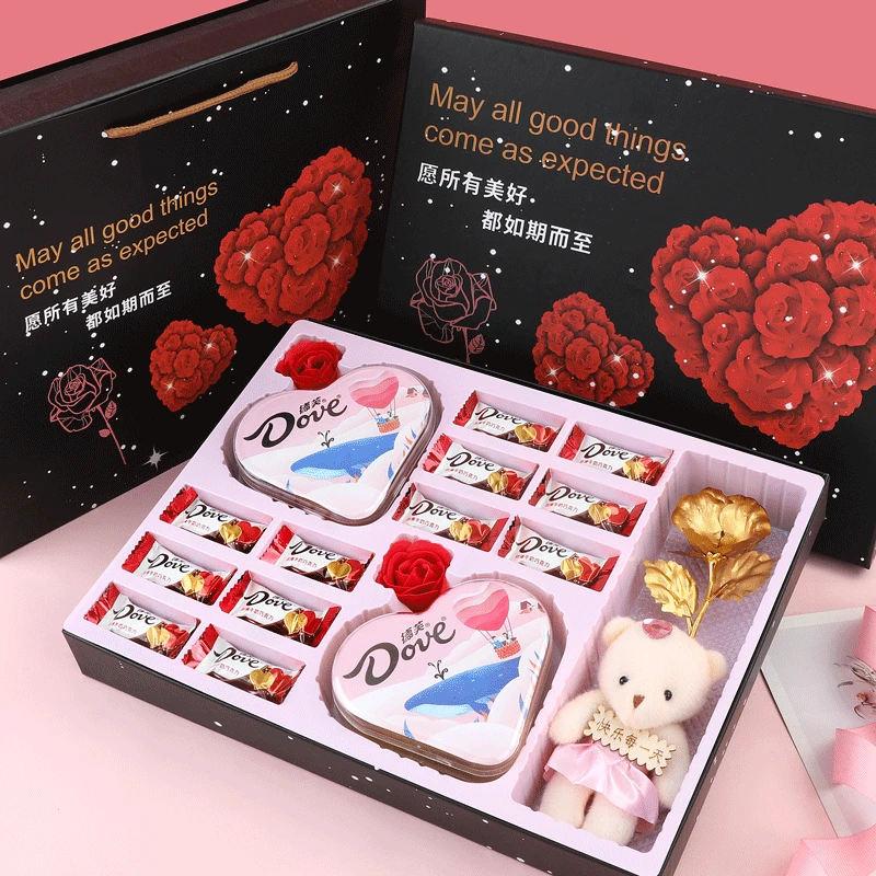 【官方授权德芙正品】德芙巧克力礼盒装送女友生浪漫生日圣诞节平安