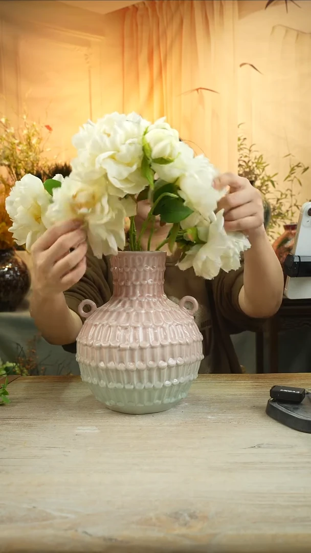 高25口9高温陶瓷花瓶花器