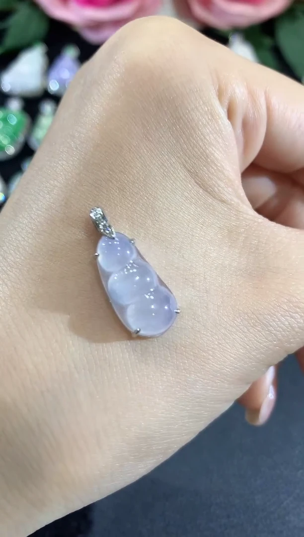 吊坠(不含链)18K金镶嵌翡翠C1翡翠