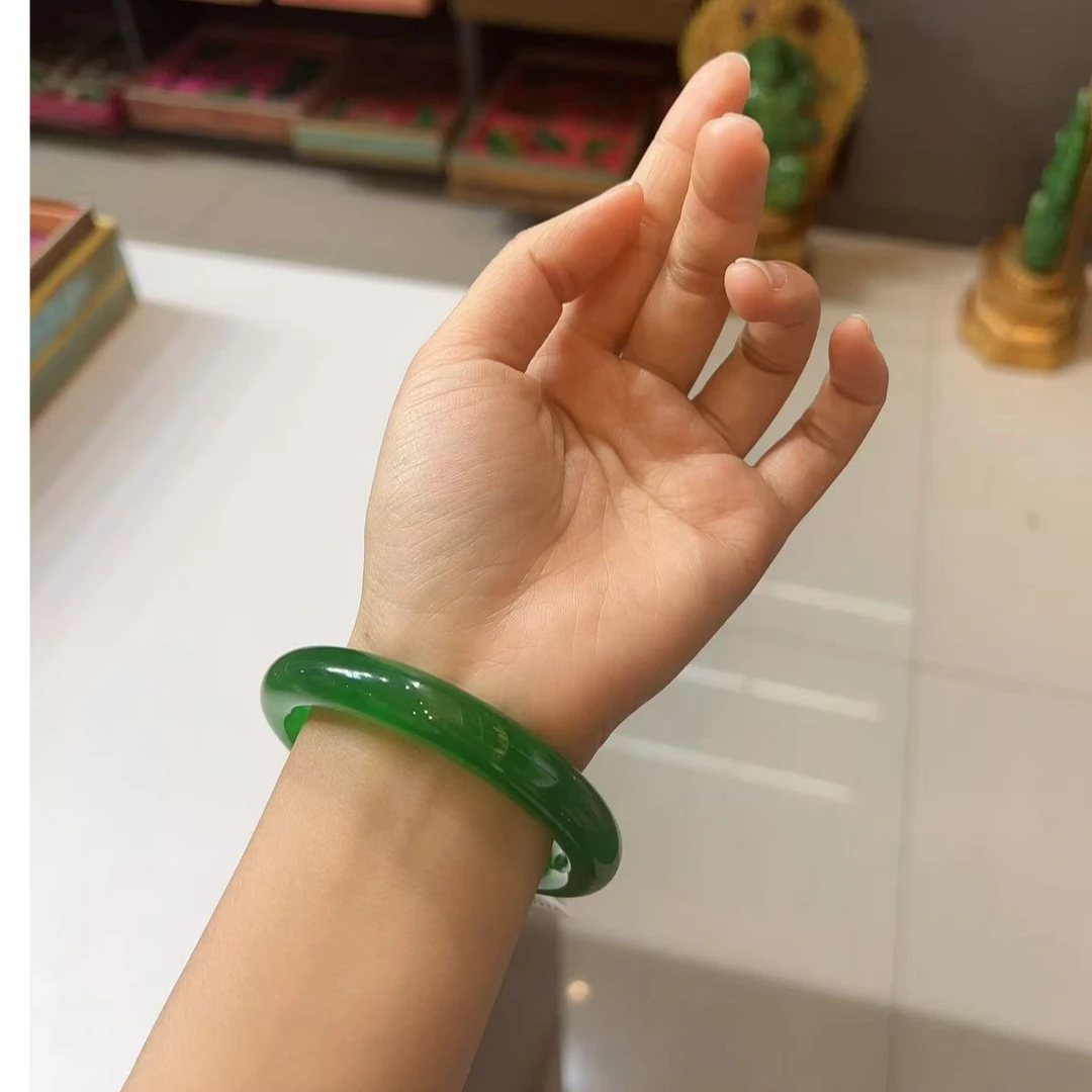 时尚缅风美人翠手镯【直播专用链接】