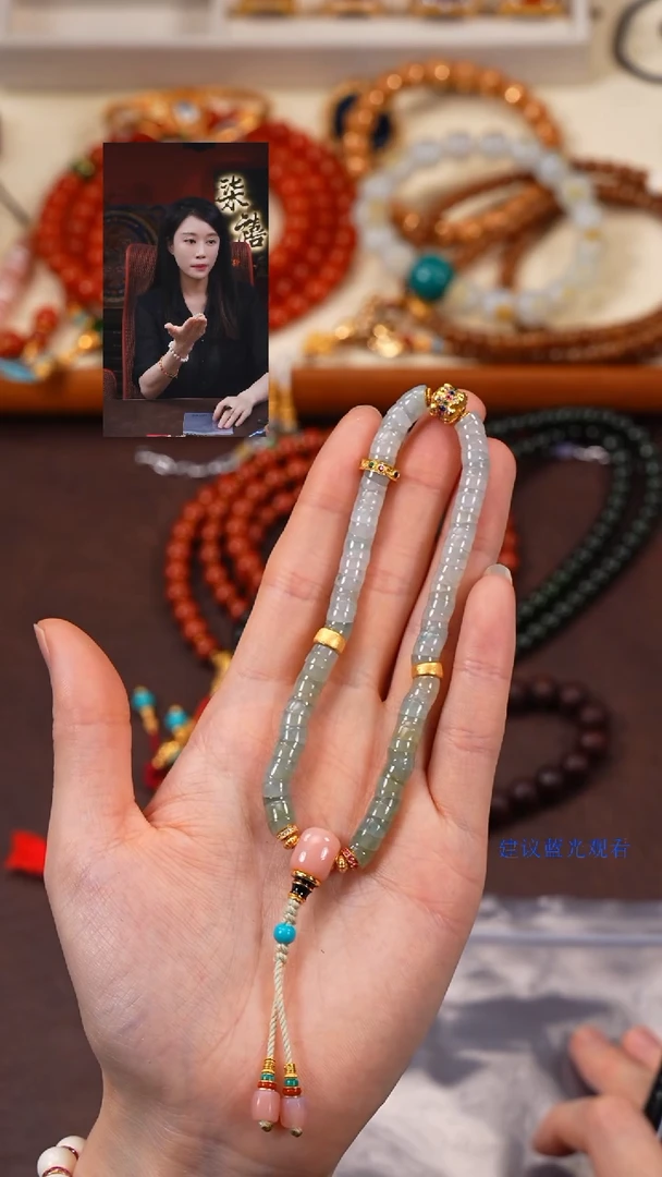 18K金镶嵌手链翡翠水**名柒禧文玩回血好物