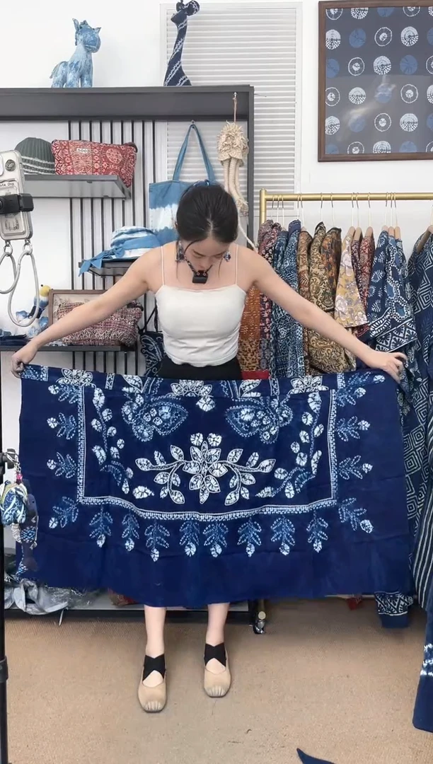 【闪购商品】325白族非遗手工扎染裹裙70cm