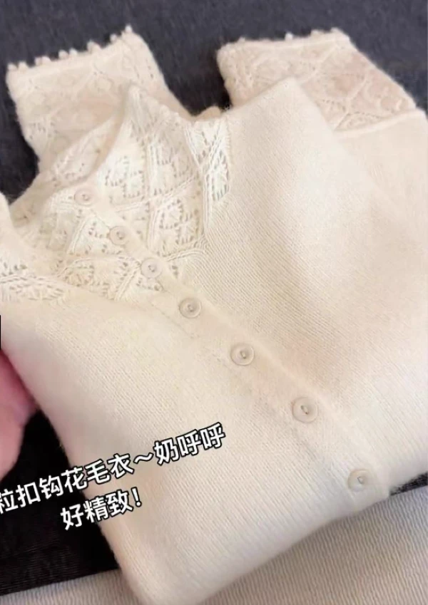 X0131-针织立领翻领女常规冬季毛针织衫半高领薄款洋气蕾丝