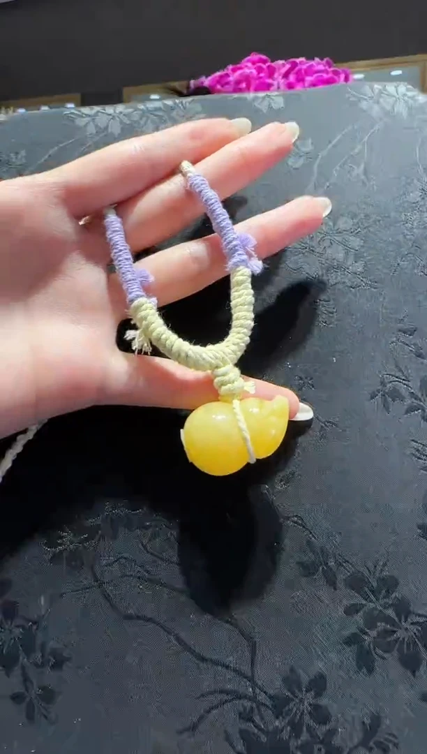 【闪购商品】琥珀项链未镶嵌蜜蜡葫芦编绳款
