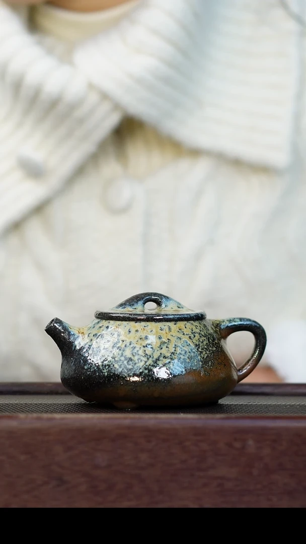茶壶紫砂柴烧紫砂 石瓢200cc