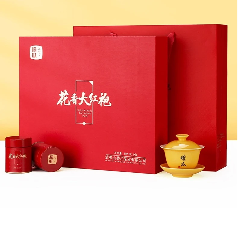 曦瓜花香大红袍96g/12罐特级武夷岩茶茶叶送礼礼盒装送家长口粮茶