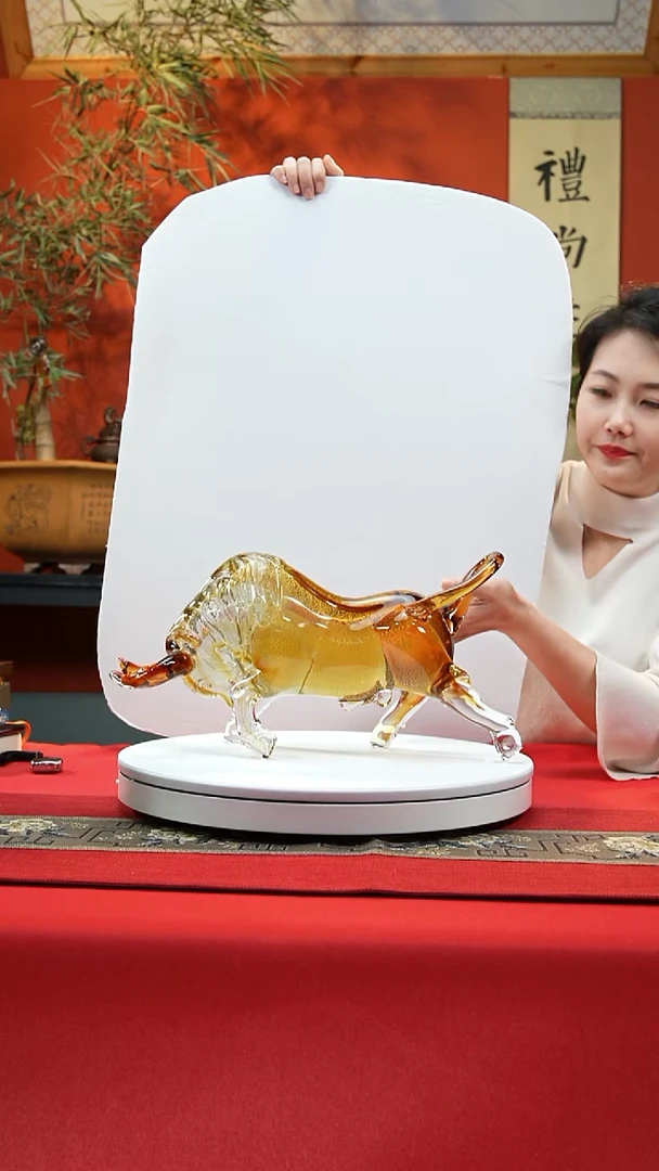 手工艺品琉璃低头牛