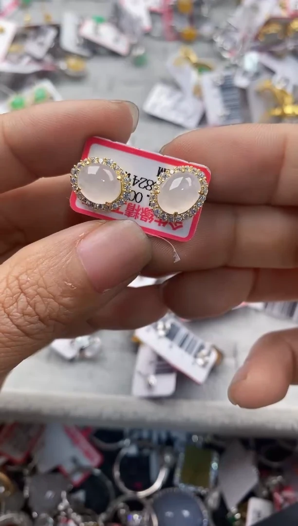 银S925镶嵌戒指翡翠1010---3