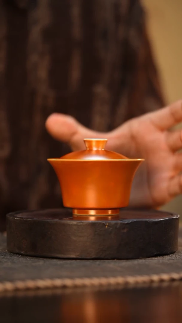 82柴房陶瓷柴烧盖碗