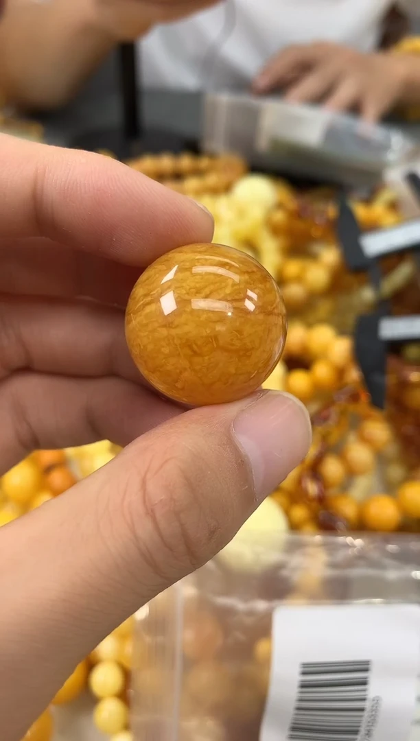 未镶嵌蜜蜡裸石单珠