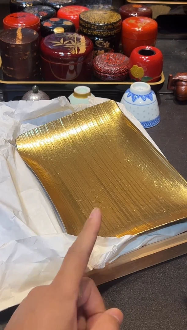 平安象彦 金箔果子盘