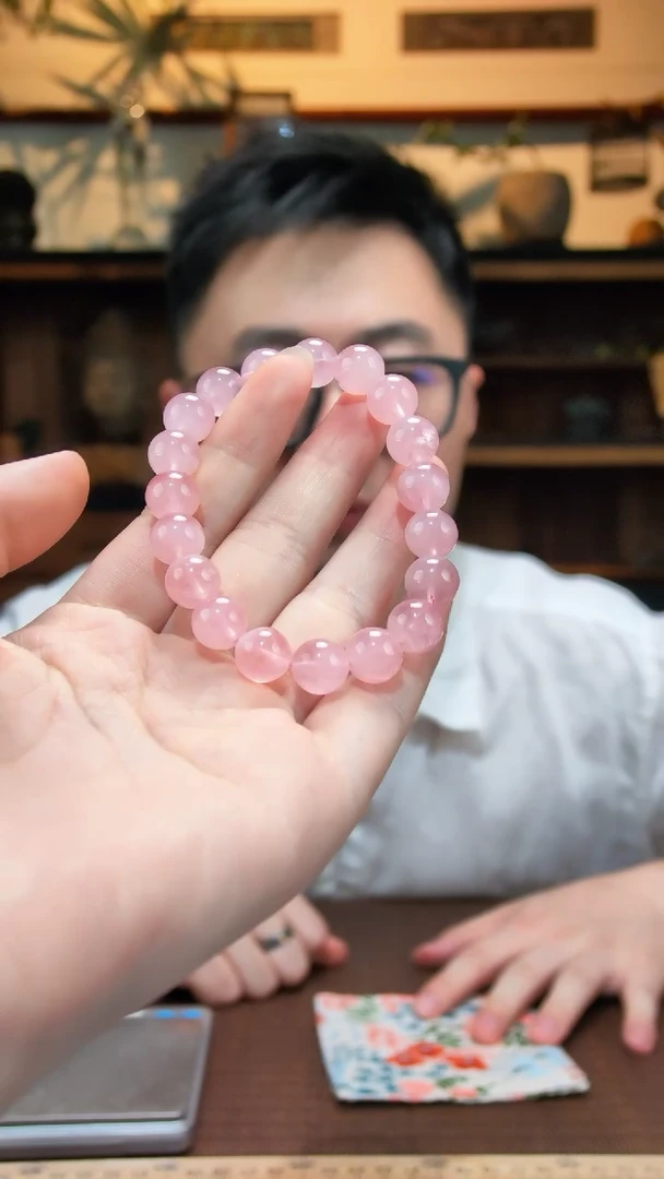 车挂未镶嵌水晶粉水晶手串GW10*+