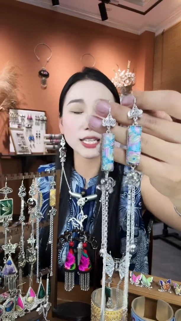 刺绣纯手工民族风耳环