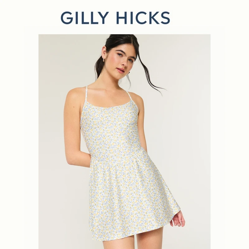 Gilly Hicks25夏辣妹露背吊带连衣裙带胸垫女装KI506-5009