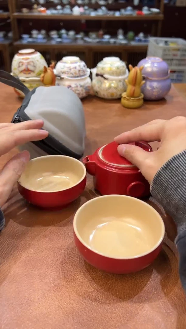 真的很便宜会开片的旅行茶具
