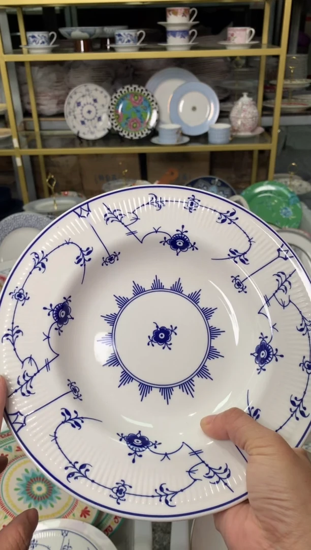 【闪购商品】瓷片陶瓷原单CC024餐具2个汤盘