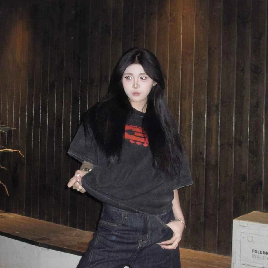 2025夏季热卖美式复古休闲高街宽松水洗做旧中性男女情侣款-2665