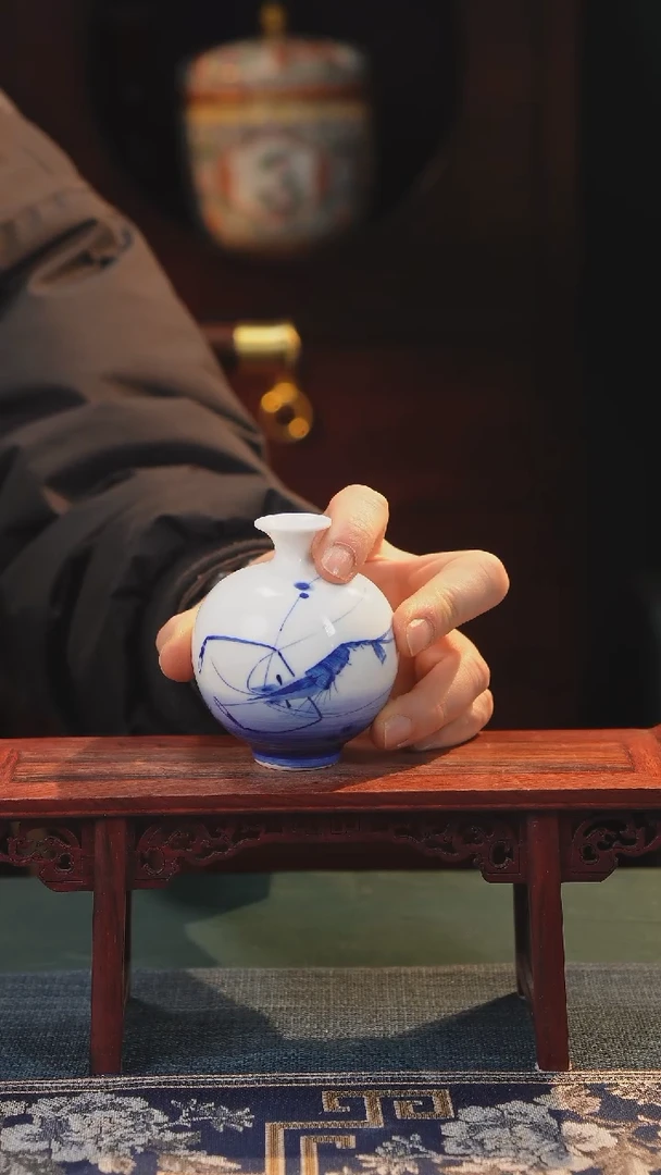 【闪购商品】摆件纯手工手绘高白泥瓷