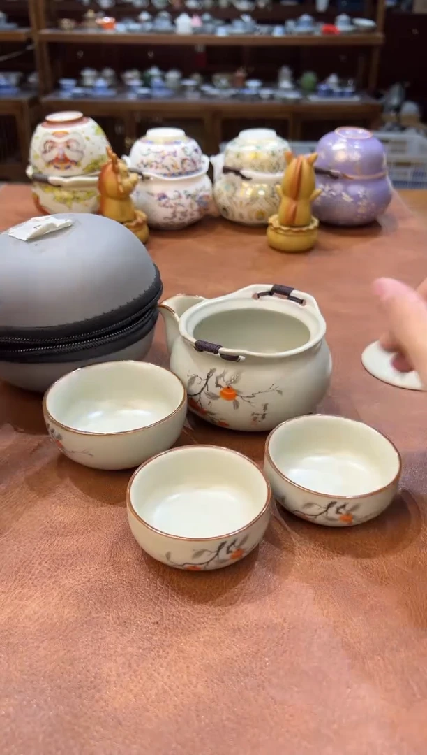 真的很便宜会开片的旅行茶具