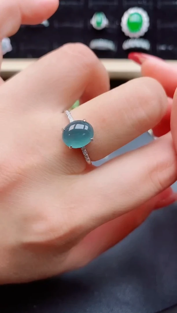 【闪购商品】翡翠戒指银S925镶嵌1211