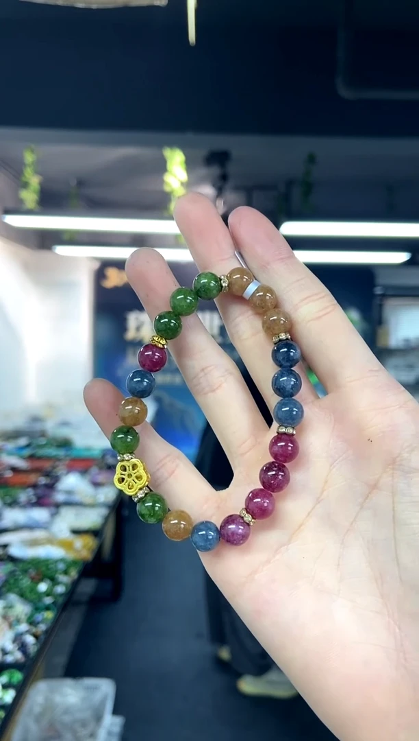 未镶嵌手链碧玺多样性发其一颜色微差