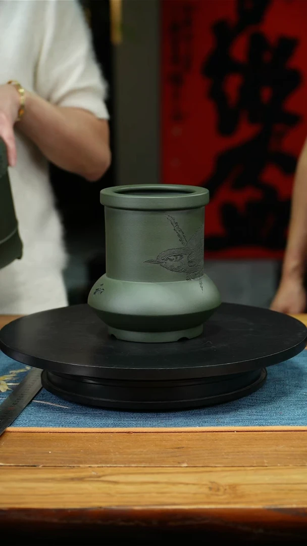 紫砂花盆翱**空李超紫砂兰花盆