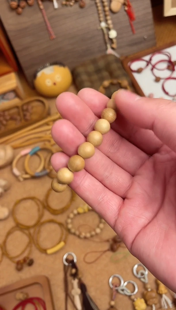 桃木0.8素款手串一物一拍