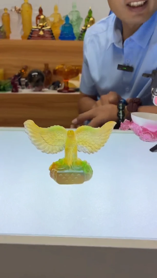 琉璃手工艺品古法琉璃茶摆件大展宏图