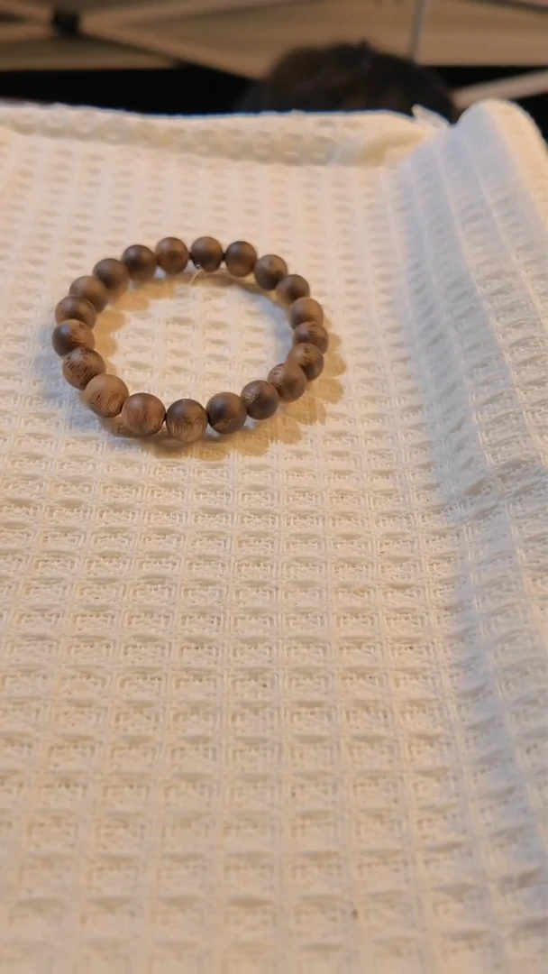 沉香手串沉香虎斑纹花珠圆珠手串10mm8g多样性发一