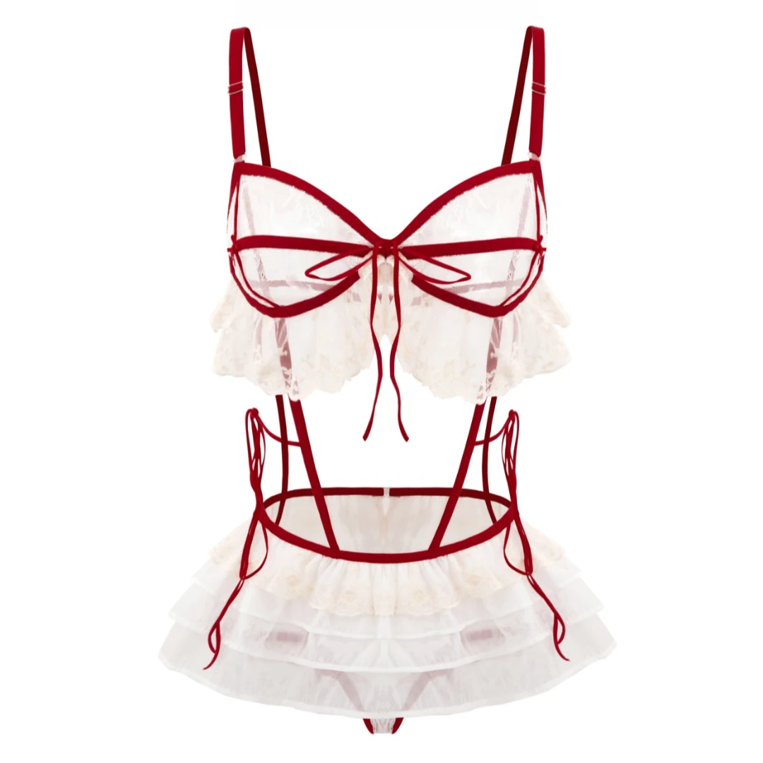 如侍如侍【初恋】性感蕾丝蛋糕裙连体睡衣