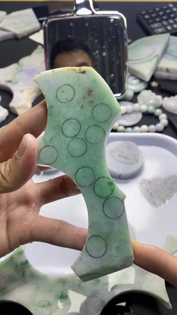 裸石翡翠天然缅甸A货【海】A18