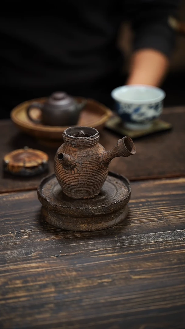 全手工制作  南蛮 侧把壶 130cc