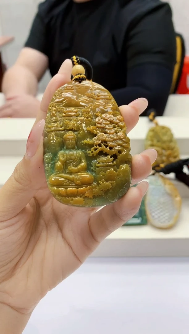 未镶嵌定制翡翠5060ty-毛货挂件93