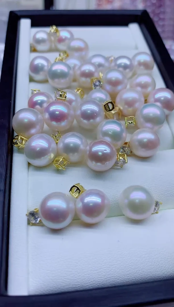 淡水珍珠银S925镶嵌吊坠(不含链)多样性发其一，非无暇