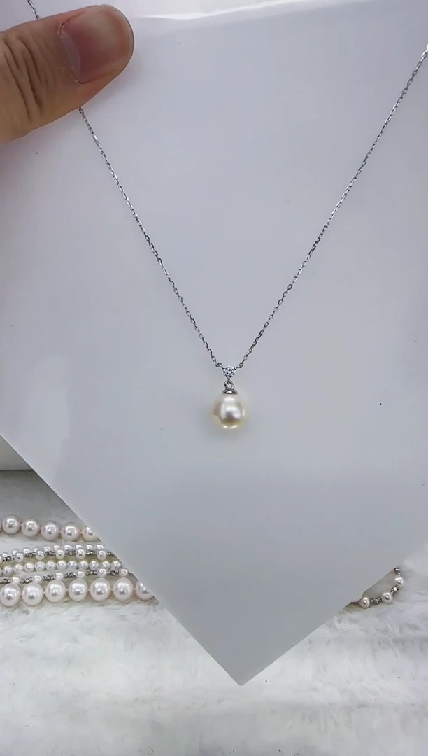 银S925镶嵌淡水珍珠DA珍珠吊坠 y468