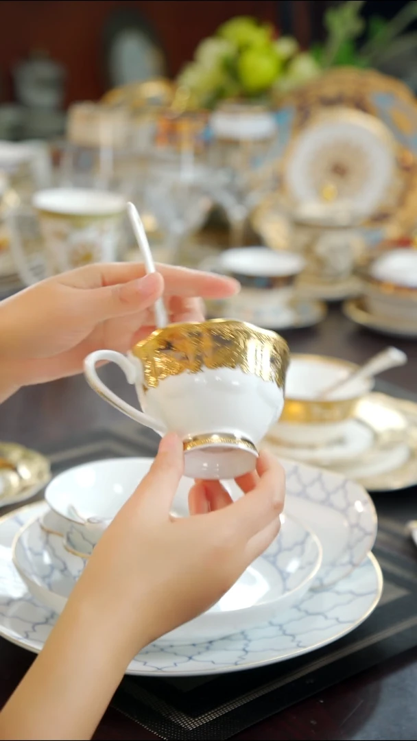 瓷片咖啡杯3个 套装福利