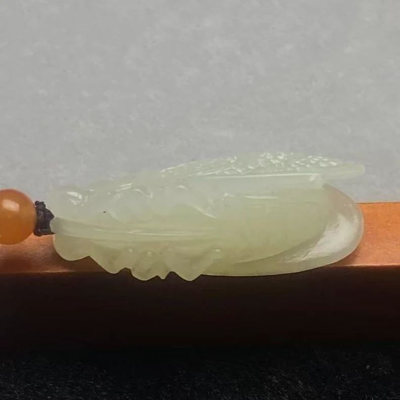 和田玉白玉金蝉D012