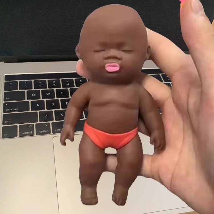 迷你小黑人可爱奇葩玩具解压神器搞怪黑人娃娃掌心捏捏乐小玩偶