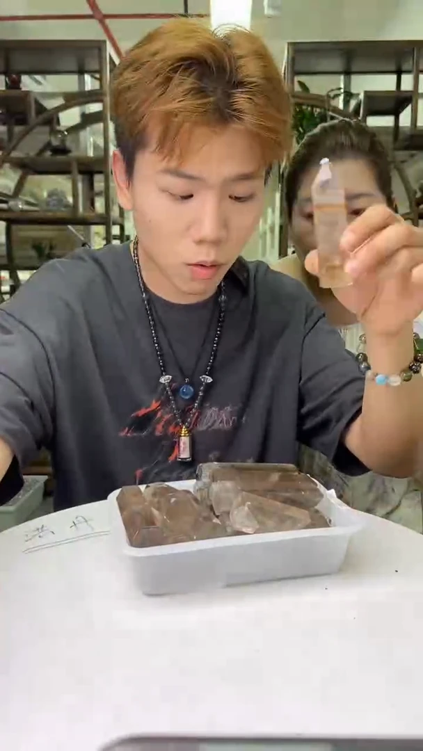 水晶珠宝半成品未镶嵌茶水晶柱子D62多样性发其一100-110