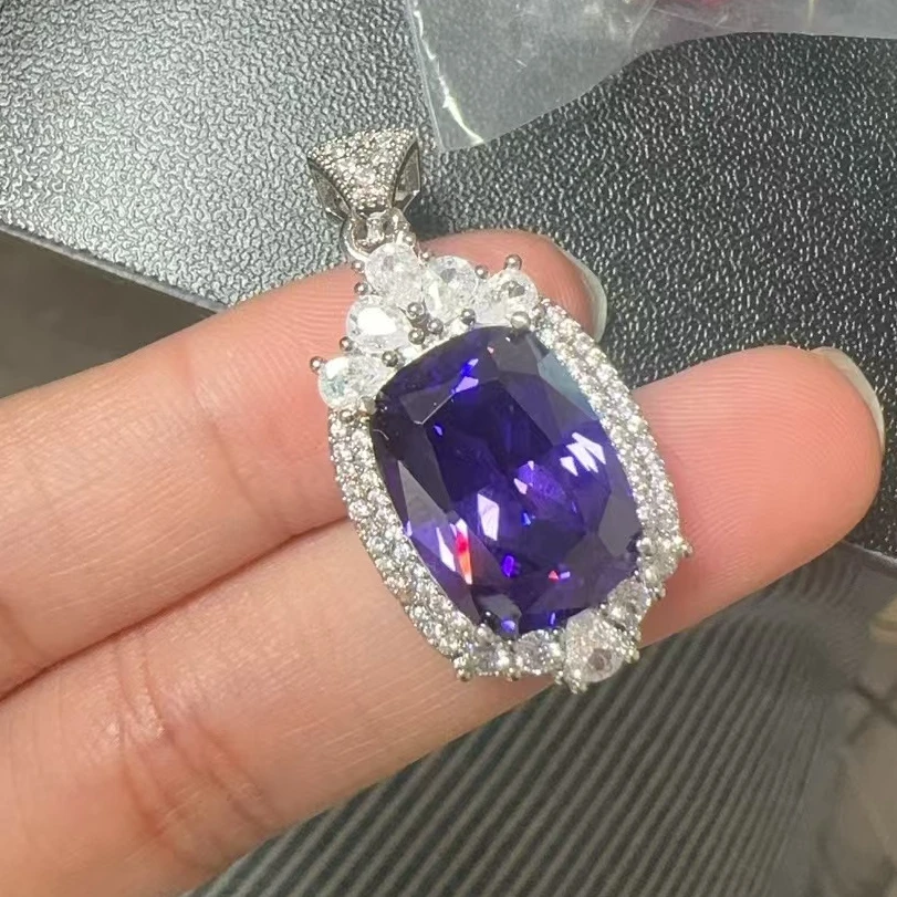 气质乌拉圭紫晶宝-精工合金吊坠配链531