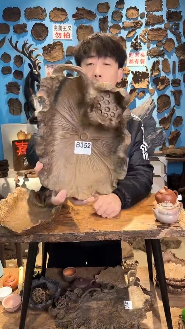 【闪购商品】木352号乌木金丝楠果盘