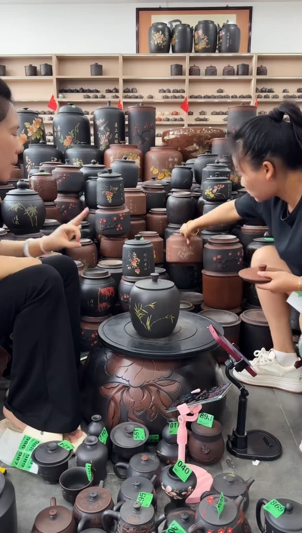 罐瑕疵茶叶罐  花生彩填   991