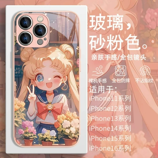 适用苹果17/华为mate70/小米/oppo/vivo可爱美少女卡通网红手机壳