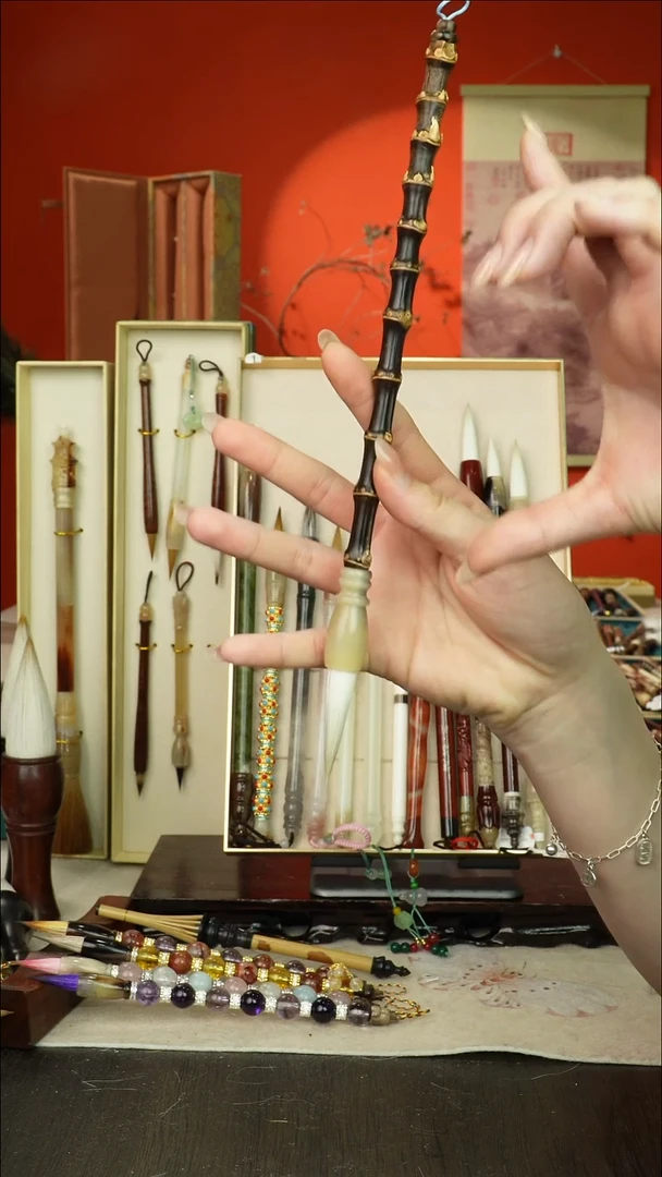 176号闪孤品高货毛笔链接 清水试笔 蘸墨不退