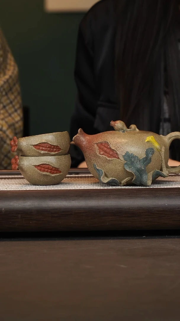 茶壶紫砂高建芳/段泥/石榴套组/300c